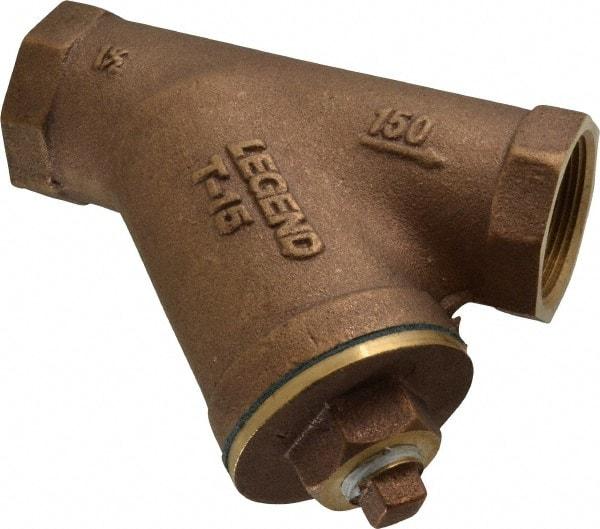 Legend Valve - 1-1/2" Pipe, FNPT Ends, Bronze Y-Strainer - 300 psi WOG Rating, 150 psi WSP Rating - Caliber Tooling