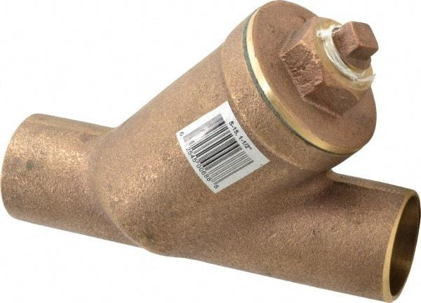 Legend Valve - 1-1/2" Pipe, Solder Ends, Bronze Y-Strainer - 300 psi WOG Rating, 150 psi WSP Rating - Caliber Tooling