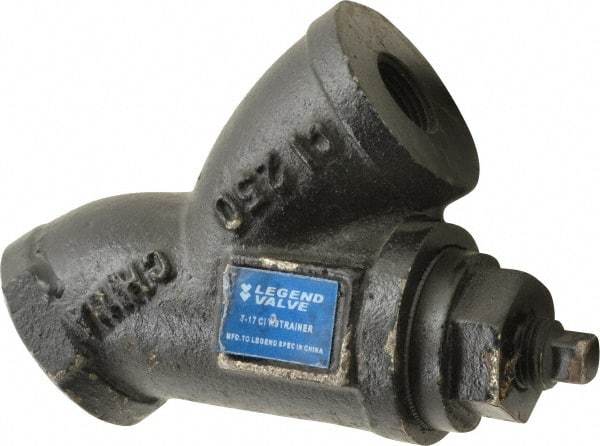 Legend Valve - 3/8" Pipe, FNPT Ends, Cast Iron Y-Strainer - 500 psi WOG Rating, 250 psi WSP Rating - Caliber Tooling