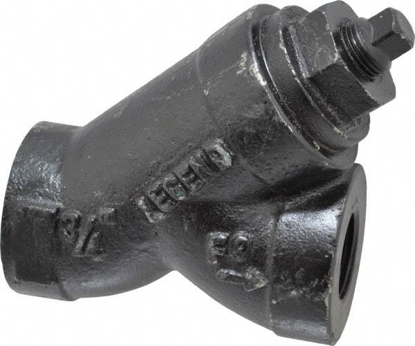 Legend Valve - 3/4" Pipe, FNPT Ends, Cast Iron Y-Strainer - 500 psi WOG Rating, 250 psi WSP Rating - Caliber Tooling