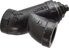 Legend Valve - 1-1/4" Pipe, FNPT Ends, Cast Iron Y-Strainer - 500 psi WOG Rating, 250 psi WSP Rating - Caliber Tooling