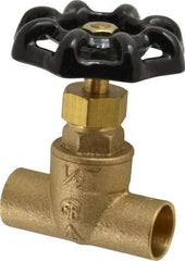 Legend Valve - 1/2" Pipe, 125 psi WOG Rating, Brass, Stop Valve - Handwheel Handle, Soldered x Soldered End Connections - Caliber Tooling