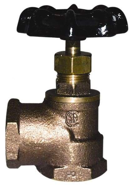 Legend Valve - 1/2" Pipe, 125 psi WOG Rating, Lead Free Brass Angle, Stop Valve - Handwheel Handle, FNPT x FNPT End Connections - Caliber Tooling