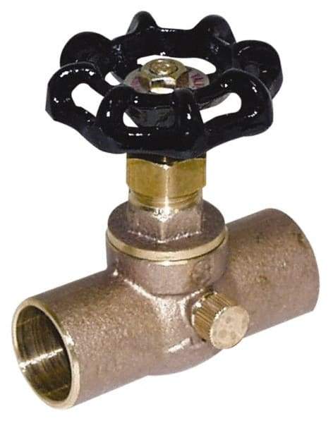 Legend Valve - 1/2" Pipe, 125 psi WOG Rating, Lead Free Brass Stop & Waste Valve - Handwheel Handle, FNPT x FNPT End Connections - Caliber Tooling