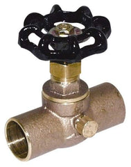 Legend Valve - 3/4" Pipe, 125 psi WOG Rating, Lead Free Brass Stop & Waste Valve - Handwheel Handle, C x C Sweat End Connections - Caliber Tooling