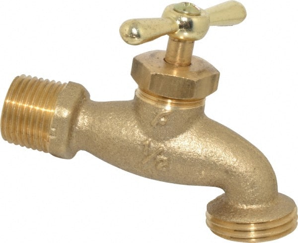 Legend Valve - 1/2 Inch Pipe, 125 psi WOG Rating, Brass Hose Bibb, Stop Valve - Caliber Tooling