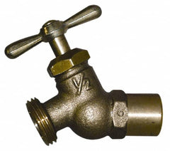 Legend Valve - 1/2" Pipe, 125 psi WOG Rating, Lead Free Brass Hose Bibb, Stop Valve - Tee Handle, MSWT x GHT End Connections - Caliber Tooling