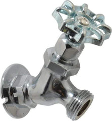 Legend Valve - 1/2" Pipe, Chrome Plated Brass Sillcock - Handwheel Handle, FNPT x GHT End Connections, 125 psi WOG Rating - Caliber Tooling