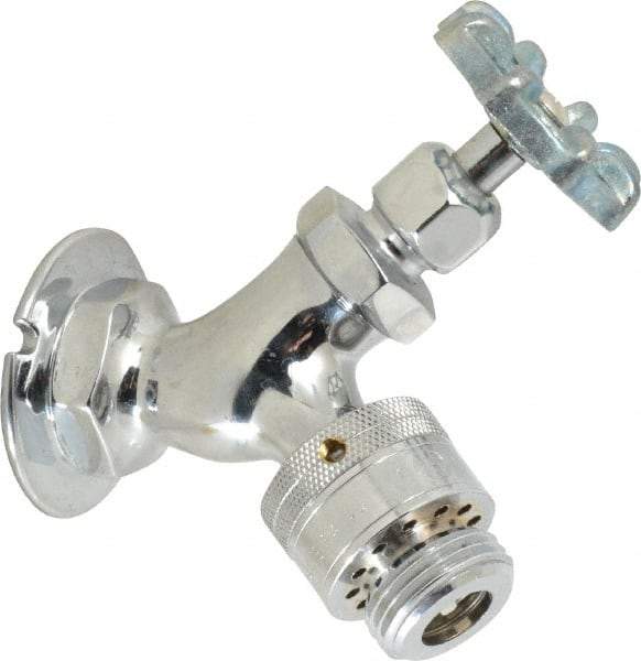 Legend Valve - 3/4" Pipe, Chrome Plated Brass Sillcock with Vacuum Breaker - Handwheel Handle, FNPT x GHT End Connections, 125 psi WOG Rating - Caliber Tooling