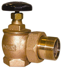 Legend Valve - 1-1/2" Pipe, 60 psi WOG Rating, FNPT x Male Union End Connections, Handwheel Steam Angle Radiator Valve - 15 psi Steam Pressure Rating, Bronze - Caliber Tooling