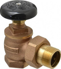 Legend Valve - 1" Pipe, 60 psi WOG Rating, FNPT x Male Union End Connections, Handwheel Steam Angle Radiator Valve - 15 psi Steam Pressure Rating, Bronze - Caliber Tooling