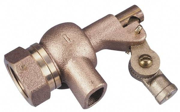 Legend Valve - 1-1/4" Pipe, Bronze, Mechanical Float Valve - 125 psi, NPTF x Plain End Connections - Caliber Tooling