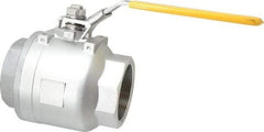 Legend Valve - 3" Pipe, Full Port, Stainless Steel Standard Ball Valve - 2 Piece, Inline - One Way Flow, FNPT x FNPT Ends, Locking Lever Handle, 1,000 WOG, 150 WSP - Caliber Tooling