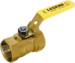 Legend Valve - 1-1/4" Pipe, Standard Port, Stainless Steel Standard Ball Valve - 1 Piece, Inline - One Way Flow, FNPT x FNPT Ends, Locking Lever Handle, 800 WOG, 150 WSP - Caliber Tooling