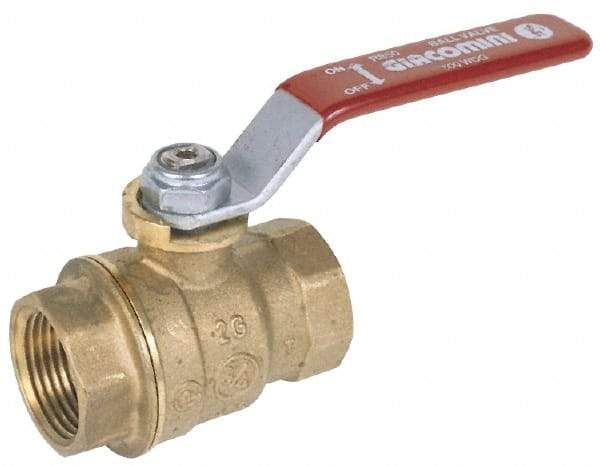 Legend Valve - 2-1/2" Pipe, Full Port, Stainless Steel Standard Ball Valve - 2 Piece, Inline - One Way Flow, FNPT x FNPT Ends, Locking Lever Handle, 1,000 WOG, 150 WSP - Caliber Tooling