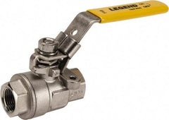 Legend Valve - 3/8" Pipe, Full Port, Stainless Steel Standard Ball Valve - 2 Piece, Inline - One Way Flow, FNPT x FNPT Ends, Locking Lever Handle, 1,000 WOG, 150 WSP - Caliber Tooling