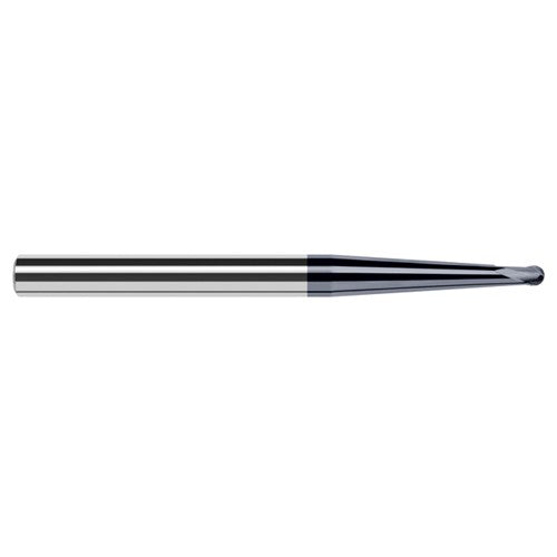 3/16″ Dia. × 3/8″ Shank × 0.15″ DOC × 4″ OAL, Carbide AlTiN, 2 Flute, Ballnose End Mill - Exact Industrial Supply