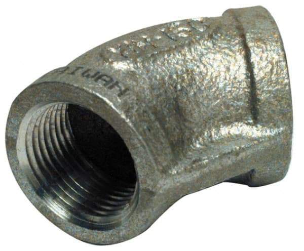 Merit Brass - 3" Grade 304 Stainless Steel Pipe 45° Elbow - FNPT x FNPT End Connections, 150 psi - Caliber Tooling