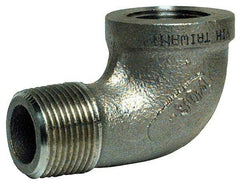 Merit Brass - 4" Grade 316 Stainless Steel Pipe 90° Elbow - FNPT x MNPT End Connections, 150 psi - Caliber Tooling