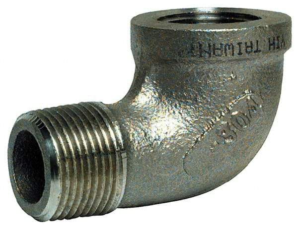 Merit Brass - 3" Grade 316 Stainless Steel Pipe 90° Elbow - FNPT x MNPT End Connections, 150 psi - Caliber Tooling