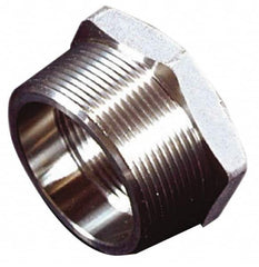 Merit Brass - 4 x 3" Grade 316 Stainless Steel Pipe Hex Bushing - MNPT x FNPT End Connections, 150 psi - Caliber Tooling