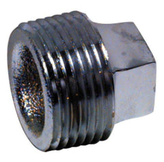 Merit Brass - 4" Grade 304 Stainless Steel Pipe Square Head Plug - MNPT End Connections, 150 psi - Caliber Tooling