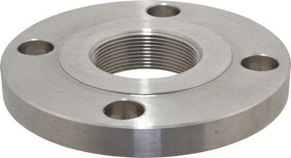 Value Collection - 2" Pipe, 6" OD, Stainless Steel, Threaded Pipe Flange - 4-3/4" Across Bolt Hole Centers, 3/4" Bolt Hole, 150 psi, Grades 316 & 316L - Caliber Tooling