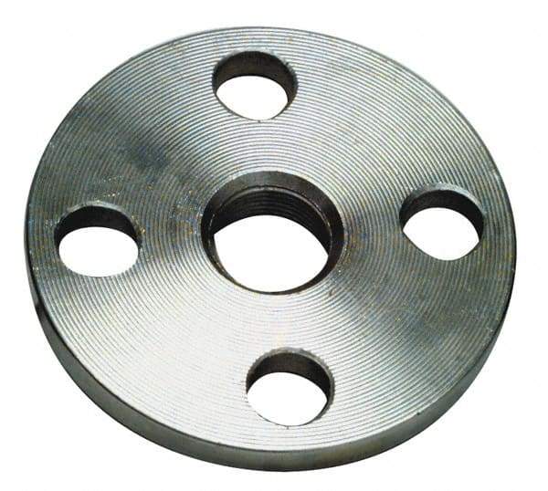 Merit Brass - 1-1/2" Pipe, 5" OD, Stainless Steel, Threaded Pipe Flange - 3-7/8" Across Bolt Hole Centers, 5/8" Bolt Hole, 150 psi, Grade 316 - Caliber Tooling