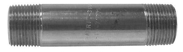 Merit Brass - Schedule 40, 1-1/4" Pipe x 24" Long, Grade 316/316L Stainless Steel Pipe Nipple - Welded & Threaded - Caliber Tooling