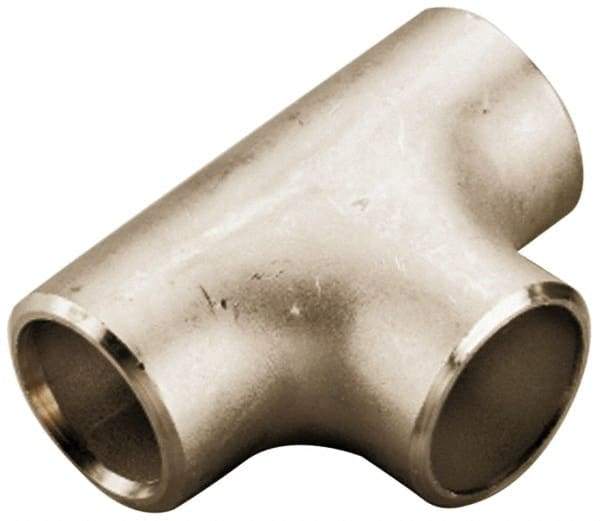 Merit Brass - 2-1/2" Grade 316L Stainless Steel Pipe Tee - Butt Weld x Butt Weld x Butt Weld End Connections - Caliber Tooling