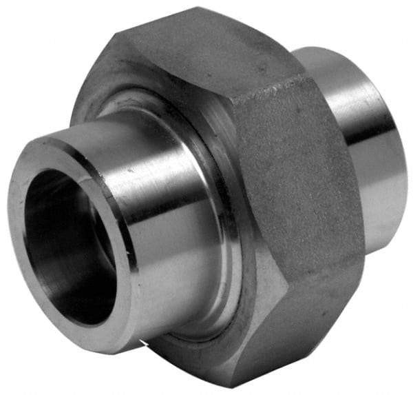 Merit Brass - 1-1/4" Grade 316 Stainless Steel Pipe Union - Socket Weld x Socket Weld End Connections, 3,000 psi - Caliber Tooling