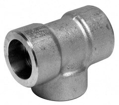 Merit Brass - 2" Grade 304 Stainless Steel Pipe Tee - Socket Weld x Socket Weld x Socket Weld End Connections, 3,000 psi - Caliber Tooling