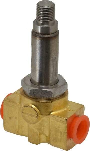 Parker - 1/4" Port, Brass Solenoid Valve - Closed, PCTFE Seal - Caliber Tooling