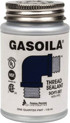 Federal Process - 1/4 Pt Brush Top Can Blue/Green Easy Seal Applicator with Gasoila Soft-Set - 600°F Max Working Temp - Caliber Tooling