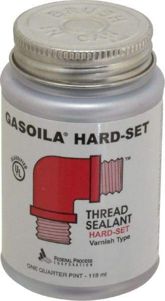 Federal Process - 1/4 Pt Brush Top Can Red Federal Gasoila Hard-Set - 350°F Max Working Temp - Caliber Tooling