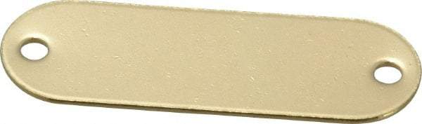 C.H. Hanson - 1-29/32 Inch Wide, Style 1, Brass Blank Metal Plate - 5/8 Inch High, 50 Pieces - Caliber Tooling