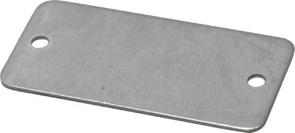 C.H. Hanson - 2 Inch Wide, Style 2, Aluminum Blank Metal Plate - 1 Inch High, 50 Pieces - Caliber Tooling