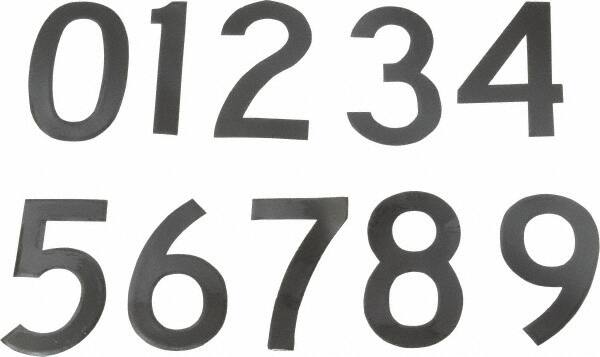 Made in USA - Letter Label - Legend: Number Set, English, Black - Caliber Tooling