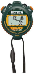 Extech - Digital Thermometer Stopwatch Clock - 8 Functions, 1/100 Sec Resolution, Green - Caliber Tooling