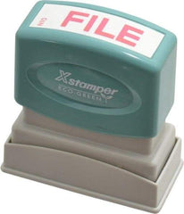 Value Collection - File, Red Pre-Inked Stamp - 1/2 Inch Wide x 1-5/8 Inch Long - Caliber Tooling