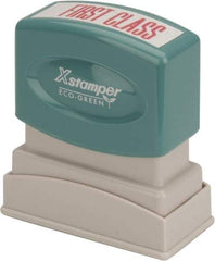 Value Collection - First Class, Red Pre-Inked Stamp - 1/2 Inch Wide x 1-5/8 Inch Long - Caliber Tooling