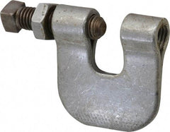 Made in USA - 3/4" Max Flange Thickness, 1/2" Rod C-Clamp with Locknut - 380 Lb Capacity, Carbon Steel - Caliber Tooling