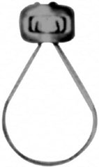 Made in USA - 1-1/2" Pipe, 3/8" Rod, Malleable Iron Adjustable Ring Hanger - Black, 400 Lb Capacity - Caliber Tooling