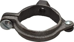 Value Collection - 1-1/4" Pipe, 3/8" Rod, Extension Split Pipe Clamp - 180 Lb Capacity, Malleable Iron - Caliber Tooling