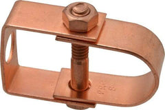 Value Collection - 3/4" Pipe, 3/8" Rod, Carbon Steel Adjustable Clevis Hanger - Copper Plated, 250 Lb Capacity - Caliber Tooling