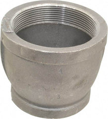 Made in USA - Size 4 x 3", Class 150, Malleable Iron Black Pipe Reducing Coupling - 150 psi, Threaded End Connection - Caliber Tooling