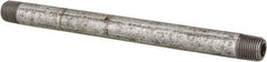 Made in USA - Schedule 40, 2 x 72" Galvanized Pipe Nipple - Threaded Steel - Caliber Tooling