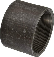 Made in USA - Size 4", Class 150, Steel Black Pipe Coupling - 150 psi, Threaded End Connection - Caliber Tooling