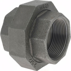 Black Union: 2-1/2″, 150 psi, Threaded Malleable Iron, Black Finish, Class 150