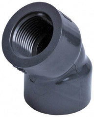 Value Collection - 8" PVC Plastic Pipe 45° Elbow - Schedule 40, Slip x Slip End Connections - Caliber Tooling